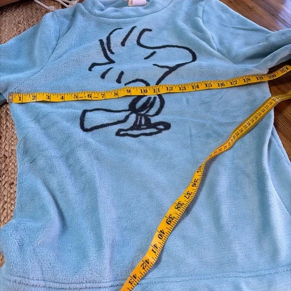 Peanuts munki munki  Nite Nite sweatshirt lounge soft Woodstock M blue - Picture 7 of 8